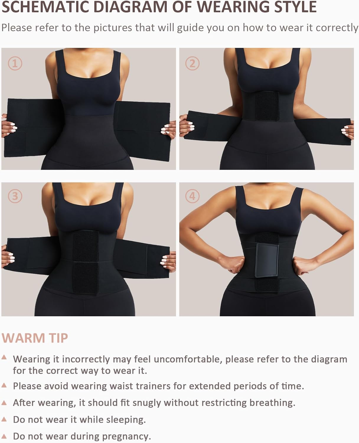 Waist Trainer Belt Waist Cincher Trimmer Ab Belt Tummy Control Body Shaper with Triple Wrap Women and Men