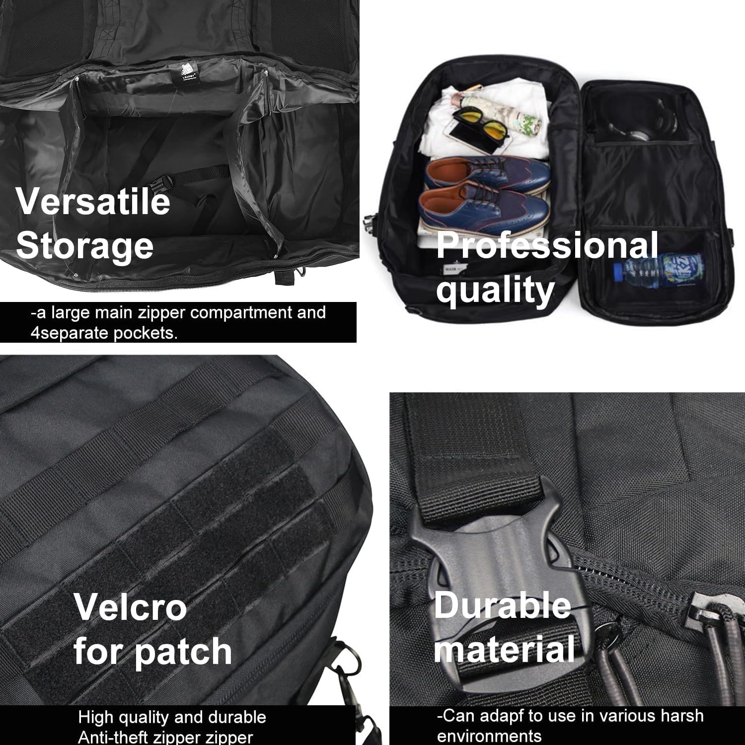 3 in 1 Military Backpack Travel Duffle Bag for Weekender Gym Traveling Workout Deployment