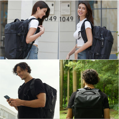 Airback Backpack, 70L Expandable Air Vacuum Backpack for Travel, Vacpack Travel Vacuum Bags with Pump, TSA Lock, USB Charging Port, Waterproof