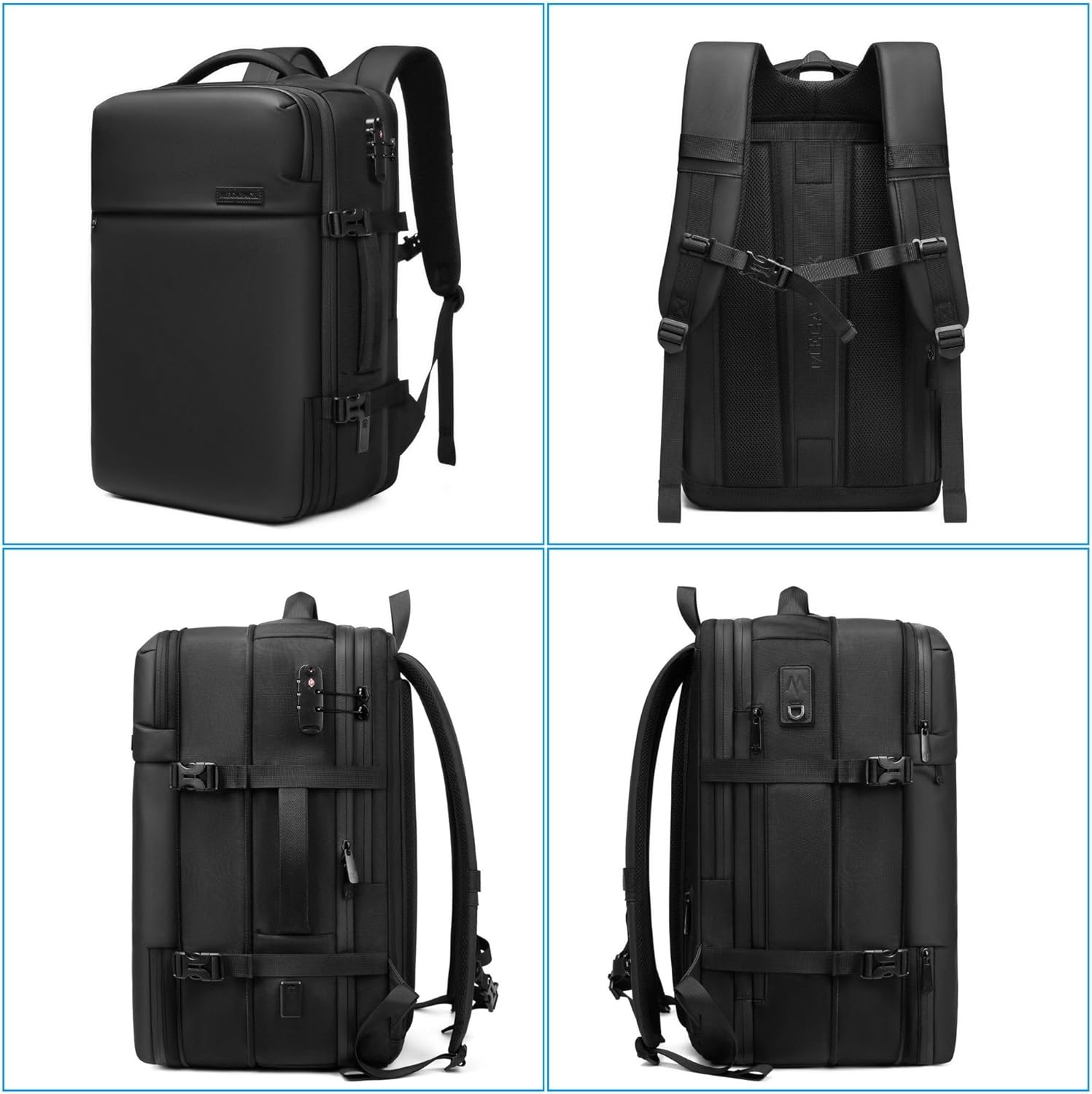 Airback Backpack, 70L Expandable Air Vacuum Backpack for Travel, Vacpack Travel Vacuum Bags with Pump, TSA Lock, USB Charging Port, Waterproof