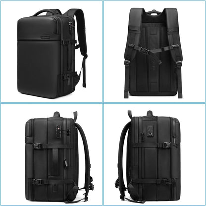 Airback Backpack, 70L Expandable Air Vacuum Backpack for Travel, Vacpack Travel Vacuum Bags with Pump, TSA Lock, USB Charging Port, Waterproof