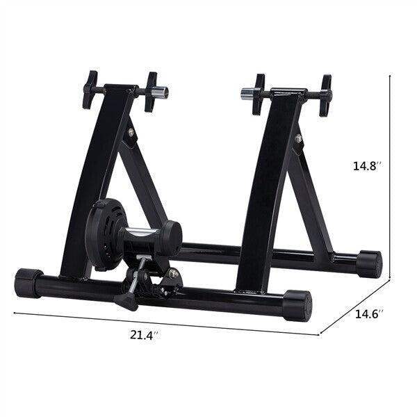Premium Steel Magnetic Bike Trainer Stand for Indoor Cycling Fitness - Black