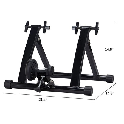 Premium Steel Magnetic Bike Trainer Stand for Indoor Cycling Fitness - Black