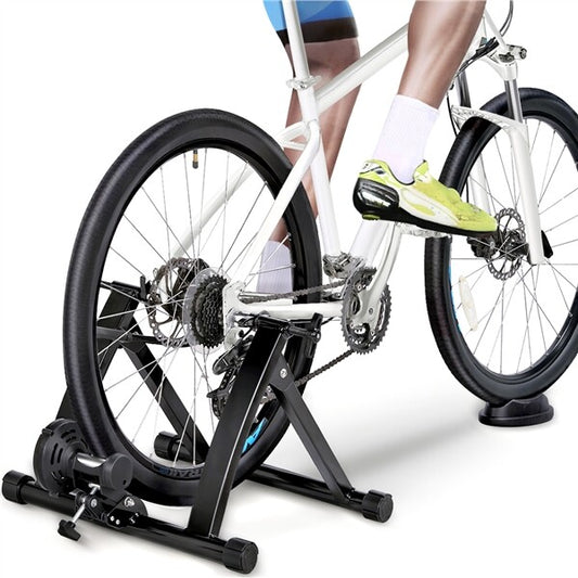 Premium Steel Magnetic Bike Trainer Stand for Indoor Cycling Fitness - Black
