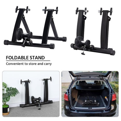 Premium Steel Magnetic Bike Trainer Stand for Indoor Cycling Fitness - Black